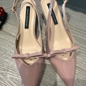 French Connection Ladies Quinny Slingback Kitten Heel  mauve